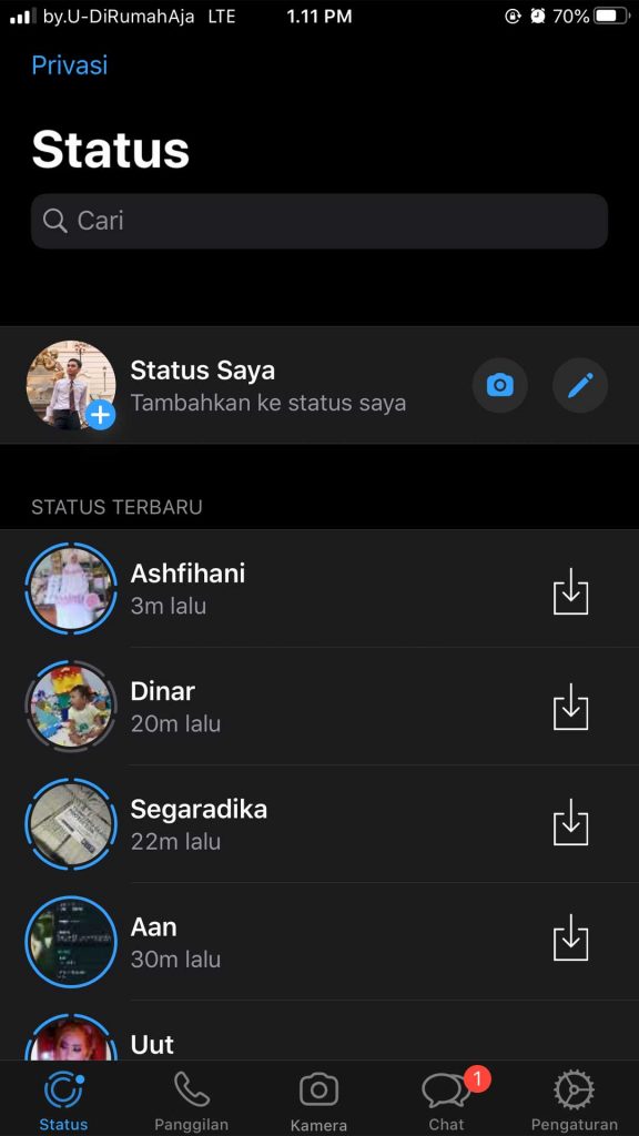 download story whatsapp iphone